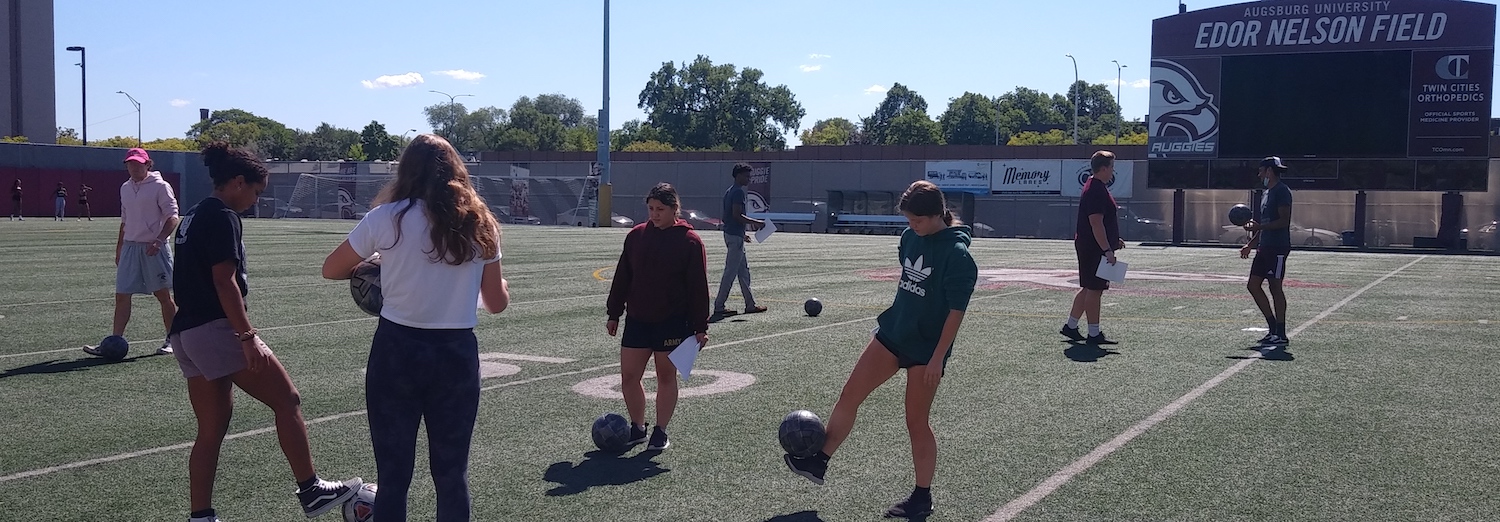 Augsburg Students at Edor Nelson Field